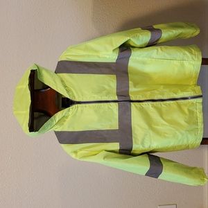 High-Visibility Yellow Windbreaker Jacket